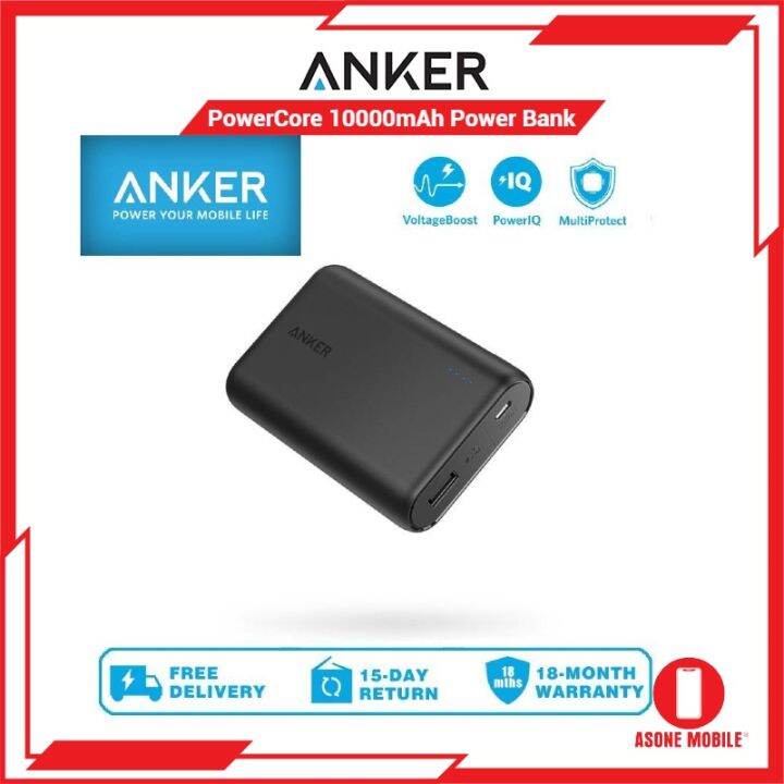 Original Anker A1263 Powercore 10000mah Compact Portable Charger Power Bank With Voltageboost 9446