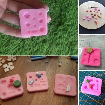 [in Stock] Mini Gemstone Mold Silicone Mold Miniature Food Sweets Jewelry Charms Polishing Epoxy Mold [fast Shipping]
