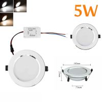 5ชิ้นโคมไฟดาวน์ไลท์แบบไฟติดเพดาน LED หรี่แสงได้21 18W 15W 12W 9W 7W 5W 3W 110V 220V พร้อมไดรเวอร์โคมไฟไฟติดเพดาน S