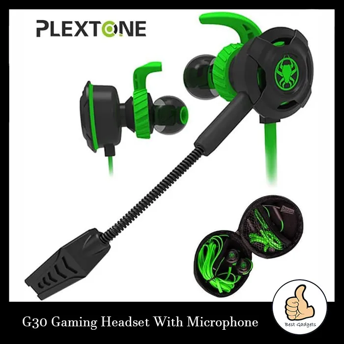 Plextone G30 Pc Gaming Headset In Ear Bass Earphone With Mic Pubg Gaming Earphone Lazada