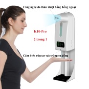 Máy đo thân nhiệt K10 pro tích hợp rửa tay tự động phun sương nhả giọt mới