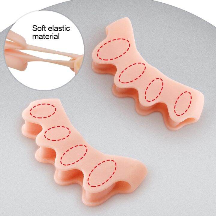 2pcs-5-holes-soft-silicone-gel-toe-separators-hallux-valgus-orthopedic-protector-thumb-corrector-spacers-bunion-relief-foot-care