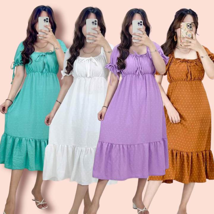 Kim Chui Swissdot Premium Midi Dress | Lazada PH