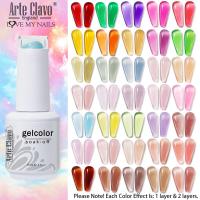 Arte Clavo 15ML Polish Gel Translucent Nude Pink Milky White Gel Jelly Nail UV LED Semi Permanent Soak Off UV Nail