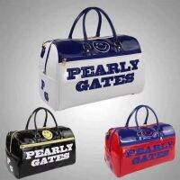 PearlyGates ใหม่กระเป๋าเสื้อผ้าสำหรับกีฬากอล์ฟ PG ยิ้มหนัง PU คริสตัลกระเป๋าเดินทางความจุขนาดใหญ่แถบเลื่อนสำหรับโลโก้ยิ้ม