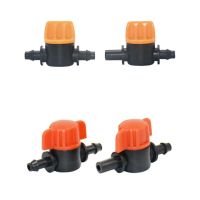 1/4 Barbed Mini Valve Shut Off Coupling Connectors for 4/7mm Hose Garden Water Irrigation Pipe Adaptor Greenhouse Watering Systems Garden Hoses