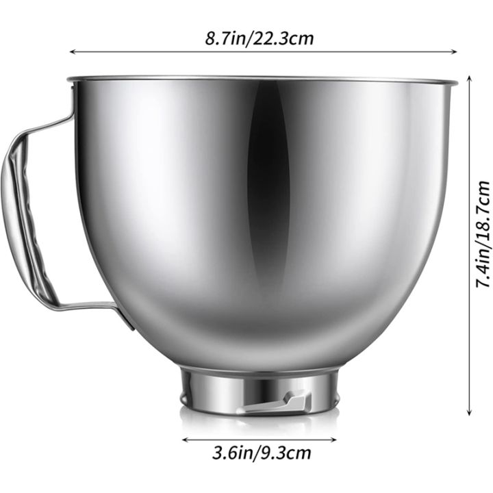 1-pcs-bowl-stainless-steel-silver-for-kitchenaid-4-5-5-quart-tilt-head-stand-mixer-for-kitchenaid-mixer-bowl-dishwasher-safe