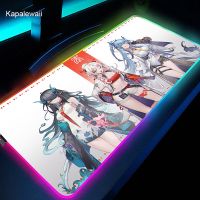 Arknights RGB Mou Pad Large Game Mouse Mat Gaming Mousepad XXL 900x400mm Keyboard Pads LED Table Carpet Computer Gamer Deskmat