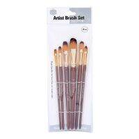 6 Pcs Premium Acrylic Oil Paint Brushes Set Synthetic Nylon Tips Paintbrushes 24BB Drawing Painting Supplies