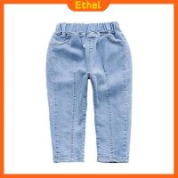 [Ethel] for kids Baby Girls Fashion Kids 1-7 Years Old Casual Elastic Jeans Denim Pants Comfort and leisure