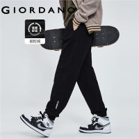 GIORDANO Men Joggers Elastic Waist Fleece-Lined Warm Sport Joggers Quality Reflective Print Athleisure Casual Joggers 18112114