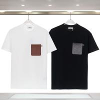 2023 Early Spring New LOEWE Luo Yiwei T-Shirt Short-Sleeved Men And Women With The Same Paragraph Leather Label Pocket Trend Loose Top