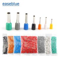 1000pcs E0508 E7508 E1008 E1508 E2508 Insulated Ferrules Terminal Cable Wire Connector Electrical Block Cord End Crimp Terminal