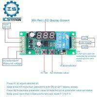 โมดูลควบคุมรีเลย์สวิทช์แรงดันเครื่องทดสอบแบตเตอรี่ DC 0.00V 55.0V จอแสดงผลแอลอีดีโหมดการทำงานที่ปรับได้