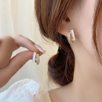 [COD] and Korean shell double-layer earrings womens high-end sense light luxury diamond niche temperament women simple