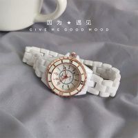 Gypsophila ceramic watch for women high-end cold style good looks light luxury niche student fashion trend 2022 new style