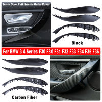 4ชิ้น Kirikan Bahagian Kereta ตกแต่งภายในแผง Pintu Mengendalikan Tarik Tarik Penutup Trim Luar untuk BMW 3 4 Siri F31 F30 F32 F33 F34 F36 F80