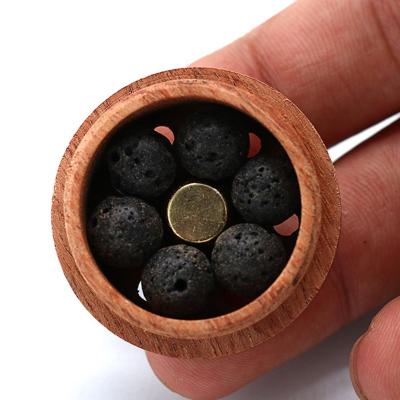 【cw】2PC Car Diffuser Vent Clip Aromatpy Essential Oil Car Diffuser Vent Clips Wooden Float Diffuser Small With Lava Stones ！