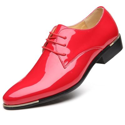 2023 Classic Men Luxury Business Shoes Derby Gentleman Honorable Oxford Mens Shoes Red White Men Party Shoes for Men Dress Shoes