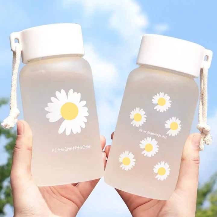 500ml-small-daisy-transparent-plastic-water-bottles-bpa-free-creative-frosted-water-bottle-with-portable-rope-travel-tea-cup