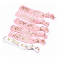 hotx【DT】 6/11pcs Bachelorette  Wristbands Bride To Decoration Hen Wedding Supplies Hair Ties