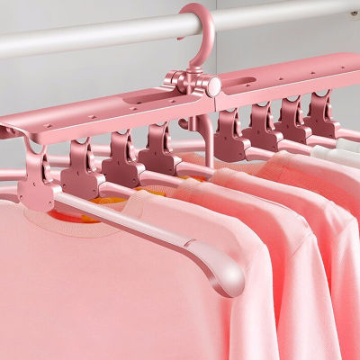 JOYBOS Foldable Drying Rack Clothing Hanging Simple Clothes Rack Shoe Clip Household Non-Slip Clothes Support Thickening JBS41