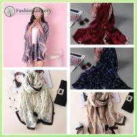 QJZN6F8XJ Cashmere Cape Pashmina Lady Shawl Flower Printed Neckerchief Knitted Wrap Women Scarves