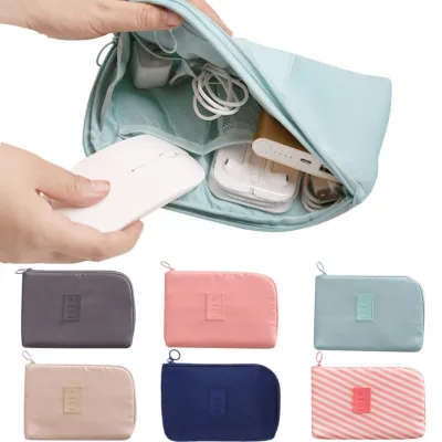 Basedidea Portable Data Cable Storage Bag Travel Earphone Wire Organizer Case Multi-Function Data Cable Headset Bag