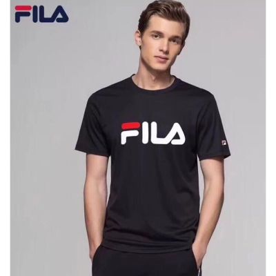 FILA บวกขนาดเสื้อยืดหลวมผ้าฝ้ายตัวอักษร