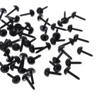 ALF 100Pcs 3mm4mm5mm6mm DIY Doll Pup Plastic Black Pin Safety Eyes For Handmade Teddy Bear Doll Craft Children Kids Toy