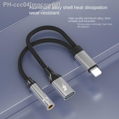 Chaunceybi Lightning To 3 5 Jack 2 In 1 Audio Headphone iOS AUX Cable Splitter IPhone 14 13 Charging