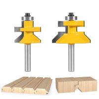 2pcs 8mm Shank 120 Degree Router Bit Set Woodworking Groove Cutters โลหะผสมทังสเตนไม้เดือยกัด Bits เครื่องมือ