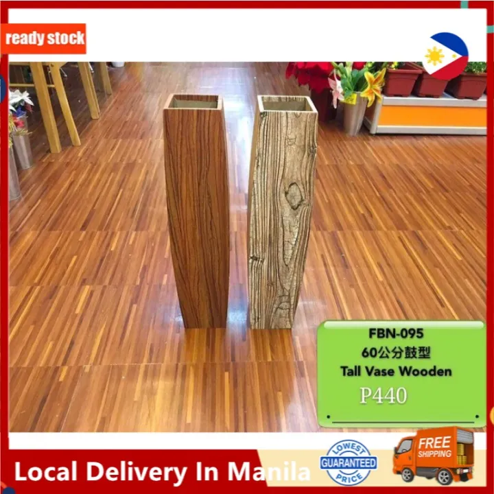 Manila Stock Tall Vase Wooden Style 60cm Height COD Lazada PH