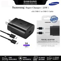 KOLT Digital} อะแดปเตอร์ชาร์จเร็วพิเศษ,แท่นชาร์จผนัง Samsung 25W EP-TA800 PD เดินทางพร้อมสาย USB C ไปยังสายเคเบิล3A สำหรับ Galaxy S20 S21 S22 S23 Ultra Note 20 A90 A80 A71 5G