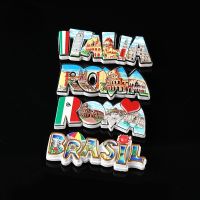 ◑▥ Resin Refrigerator Magnets Roma Itatly Traveling Souvenirs Kawaii Magnetic Stickers for Fridge Cute Magnetic Decor for Fridge