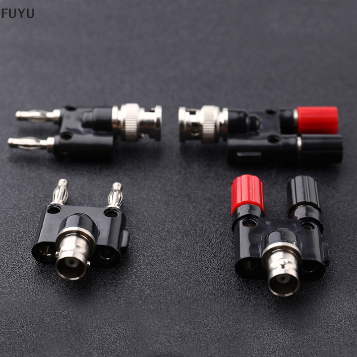 fuyu-bnc-to-two-dual-4mm-banana-male-female-jack-coaxial-connector-rf-adapter