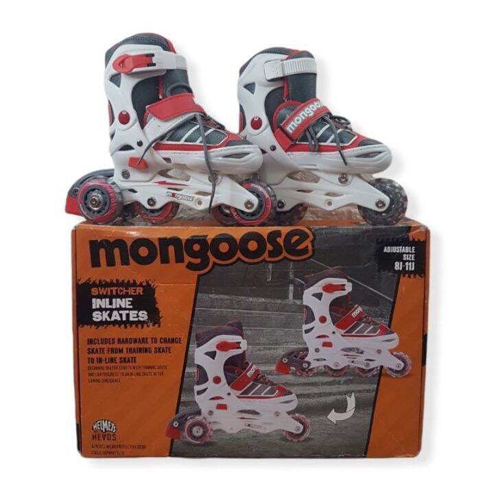 【Hot sale】 Mongoose Switcher Inline Skates (Adjustable Size 8J 11J