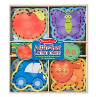 [26แผ่น+เชือก26สี] รุ่น 9490 ชุดร้อยเชือกรุ่น A-Z Melissa &amp; Doug Wooden Alphabet Lacing Cards รีวิวดีใน USA อย่างดีผ่านมาตรฐาน ของเล่น มาลิซ่า 3 ขวบ