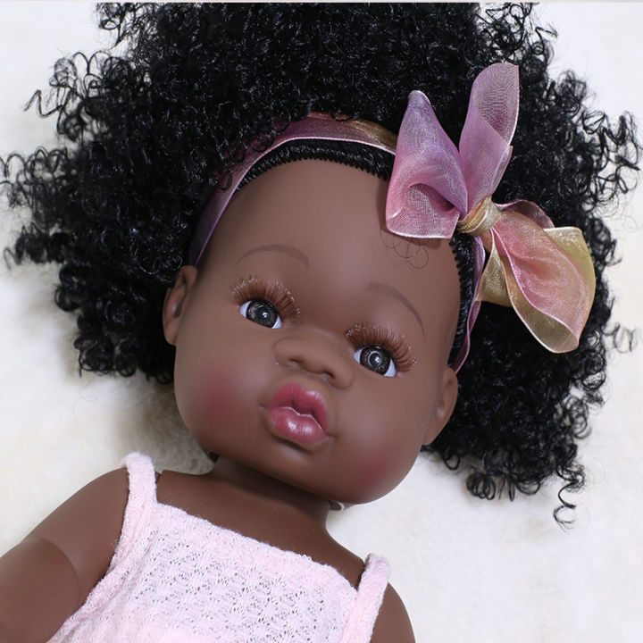 35cm-black-baby-dolls-summer-dress-african-reborn-doll-silicone-waterproof-bath-play-baby-soft-vinly-toy-girl-boys-children-gift