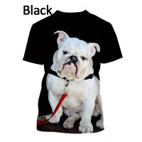 (in stock) 2023 summer fashion French Bulldog 3D printed T-shirt with casual round neck animal print (free nick name and logo)