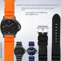 Soft Silicone Rubber Watch Band For Panerai SUBMERSIBLE PAM 441 359 Series 22mm 24mm Men Watch Strap Orange Watch Accessories