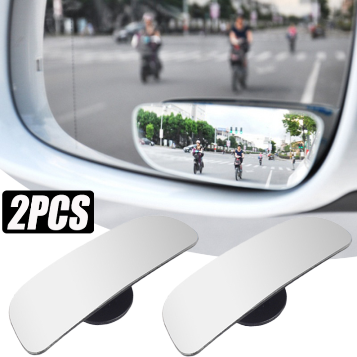 2 Pcs New Long Mirrors Car Wide Angle Blind Spot Mirror 360 Degree