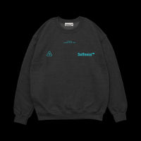 Selfness™ FRAGILE BOXY FIT SWEATSHIRT IN BLACK