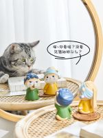 MUJI Original Cat Art Car Decoration Healing Office Desktop Car Interior Accessories Cute and Creative Japanese Small Objects