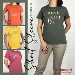 Novia etiqueta movimiento Toms girl Women Round Neck long sleeve Loose Cut Printed Slogan T-shirt for  ladies women 100% Cotton- G61-378 & 379 | Lazada