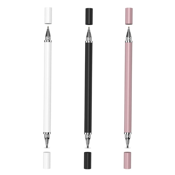 ปากกาสไตลัสแบบ2-in-1-ปากกาสำหรับจอมือถือปลายปากกาสัมผัสปากกาแบบสองด้านปากกาตัวเก็บประจุ