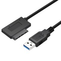 SWEOLQ สายอะแดปเตอร์ USB ส่งข้อมูลแบบง่าย,สาย Mini Sata II 7 + 6 13Pin ROM Slimline ไดรฟ์สาย USB3.0ไปยังสายเคเบิ้ล Sata ขนาดเล็กสายอะแดปเตอร์สายแปลงสัญญาณ