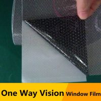 SUNICE Black One Way Vision Window Film Perforated Vinyl Film Car Wrap Sticker Decals Privacy Protector Car Home Subway Decor Window Sticker and Films