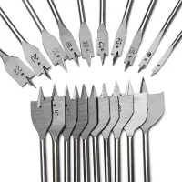 Durable 6-45mm Flat Drills High-carbon Steel Wood Hand Drill Bits Titanium Coated Spade Woodworking Tool Power Tools Accessories Drills  Drivers