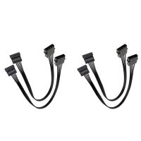 Molex IDE 4 Pin Male To 15 Pin Female SATA Power Converter Adapter Cable Hard Drive HDD SSD Power Extension Cable4 Pack